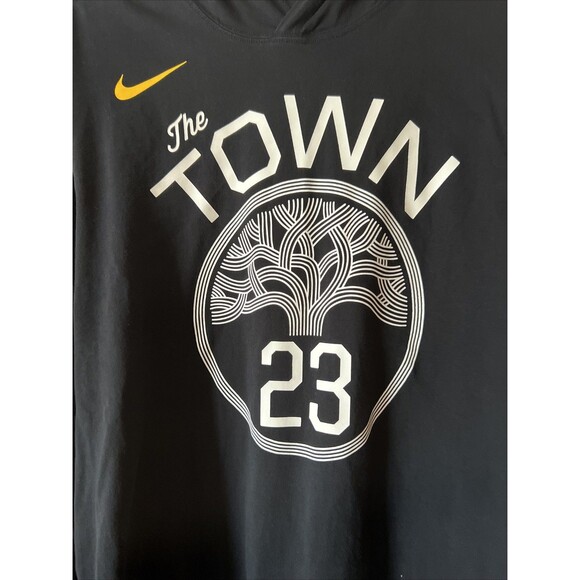 Nike Warriors Hooded Long Warm Up Shirt Draymond Green #23 The Town | Mens Large - Picture 2 of 12